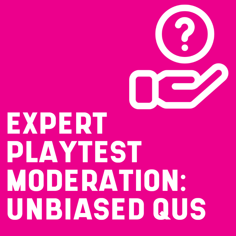 Learn how to become an expert playtest moderator, all about how to ask unbiased questions