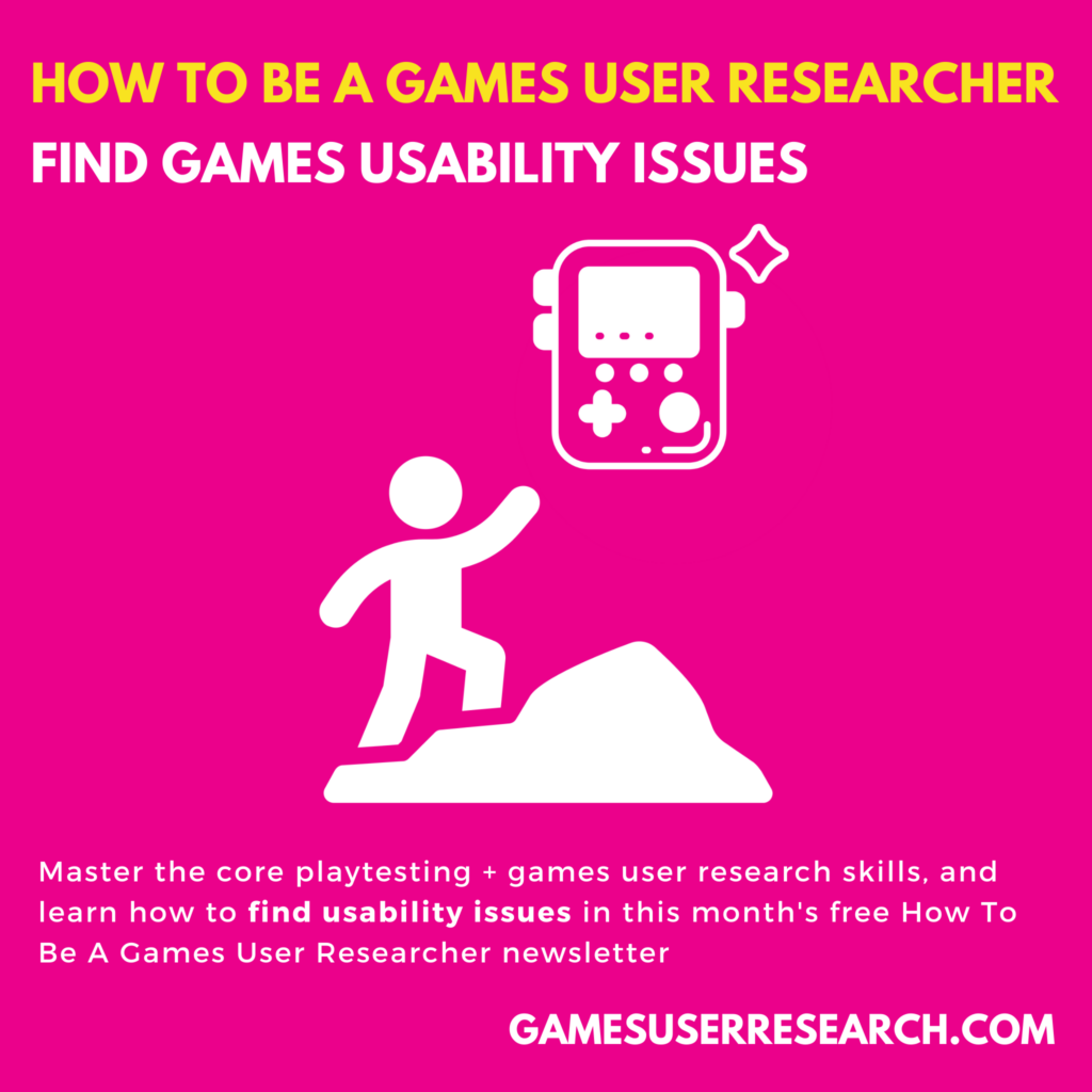 Find Games Usability Issues