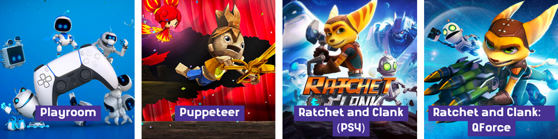 Playroom, Pupeteer, Ratchet and Clank